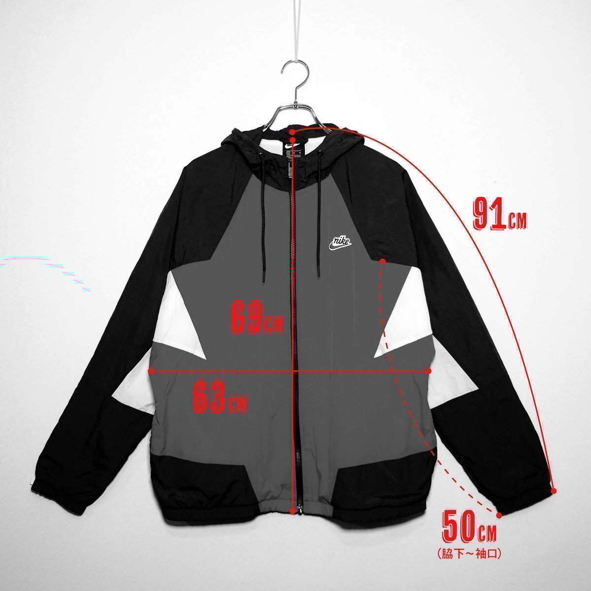 USED【 NIKE 】ナイロンジャケット／MENS：XL（送料込）［BSF-O