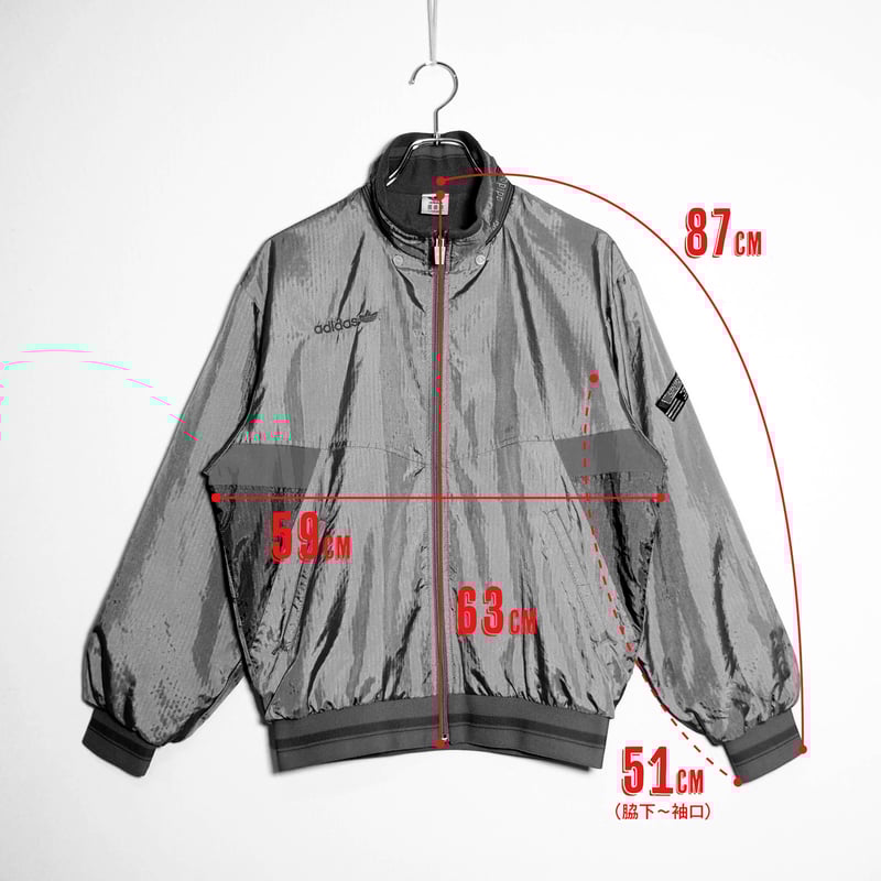 90s デサント アディダス ナイロンジャケット ブラック Lサイズ USED【 adidas 】90sナイロンジャケット（デサント製）／MENS：M