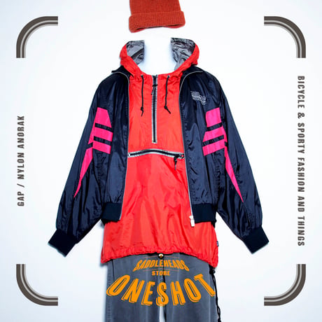 USED【 adidas 】90sナイロンジャケット（デサント製）／MENS：M〜L（送料込）［BSF-O］