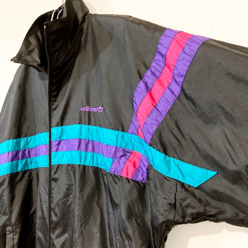 USED【 adidas 】80〜90sナイロンジャケット／MENS：L〜XL（送料込