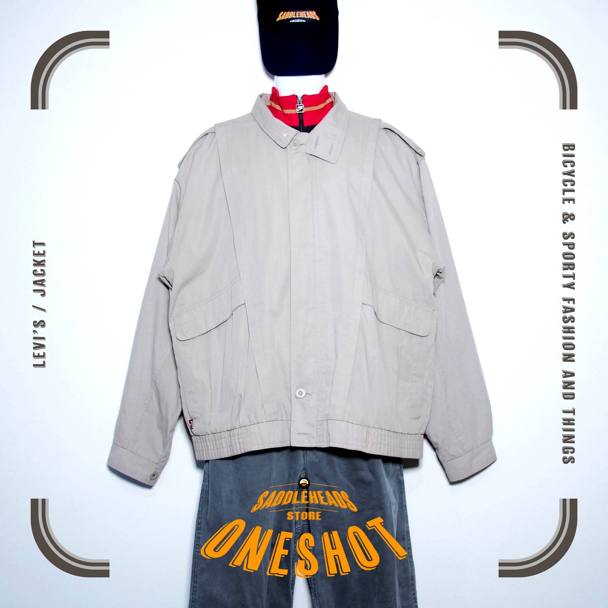 USED【 NIKE 】80〜90sトラックジャケット／MENS：S〜M（送料込