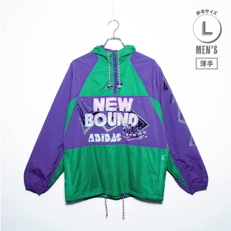 USED【 adidas 】80s VENTEX アノラックパーカー／MENS：L（送料込）［BSF-O］