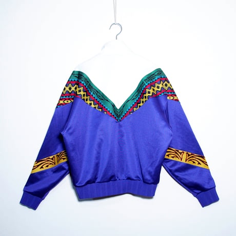 USED【 adidas 】90sトラックジャケット（デサント製）／LADIES：M〜L（送料込）［BSF-O］