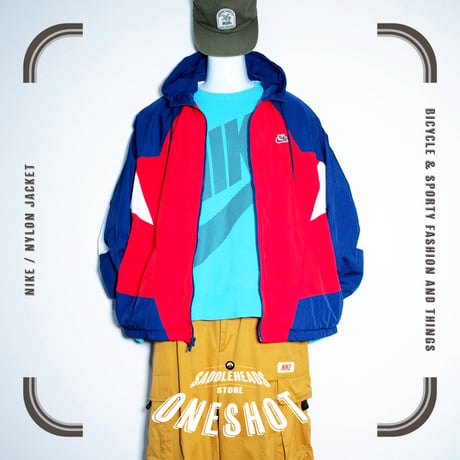 USED【 NIKE 】ナイロンジャケット／MENS：XL（送料込）［BSF-O］