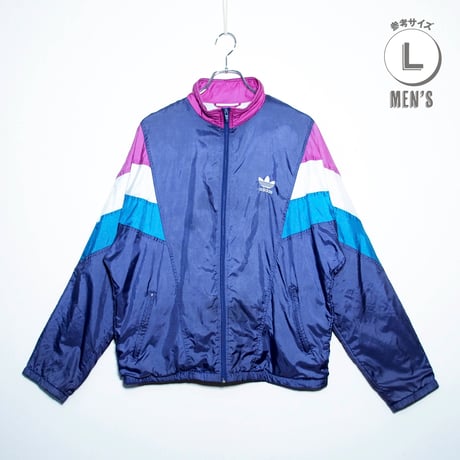 USED【 adidas 】80〜90sナイロンジャケット／MENS：L（送料込）［BSF-O］