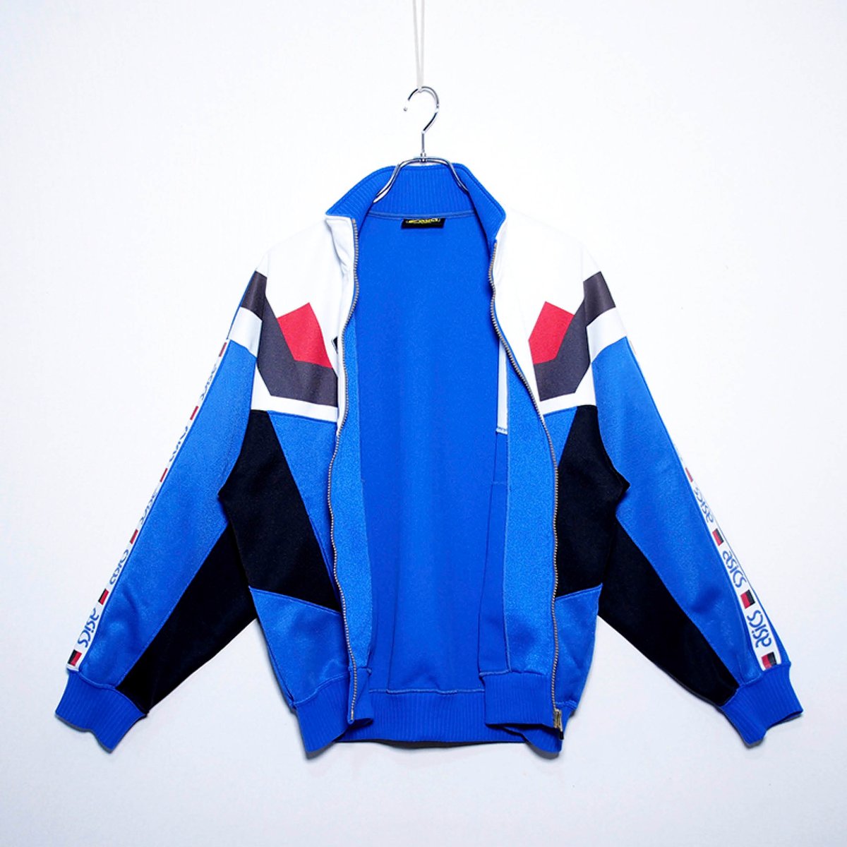 ASICS トラックジャケット　オリンピック　レディースL USED【 asics 】90sトラックジャケット／MENS：L（送料込）［BSF