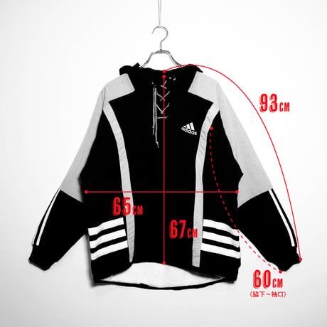USED【 adidas 】90sプルオーバーパーカー／MENS：L（送料込）［BSF-O］
