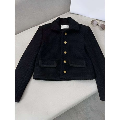 gold button tweed jacket　NK1274