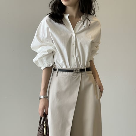 band collar volume sleeve shirt　NK1968