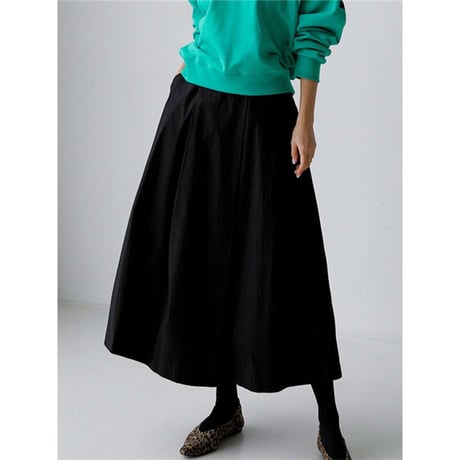 high waist pleats skirt /2color　NK1377