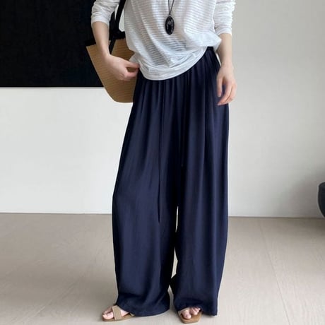 drape flowy easy pants /4color　NK1831