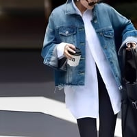 cutoff oversized denim jacket　NK2157
