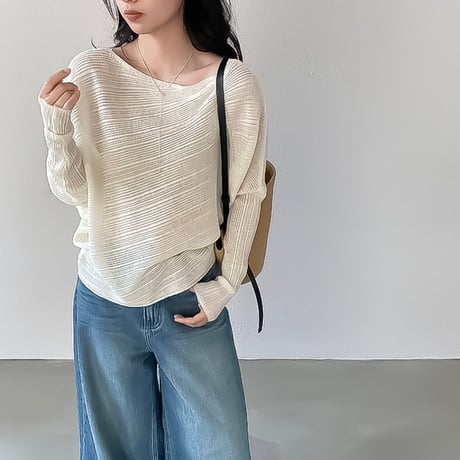off shoulder dolman knit /7color　NK2316