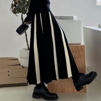 bicolor pleated skirt /2color　NK1388