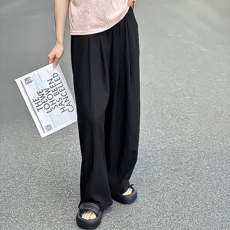 relaxed airy gather wide pants /3color　NK2213