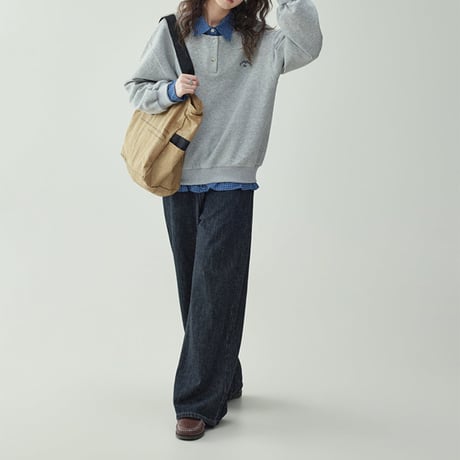 round neck faux two piece sweatshirt　NK1657