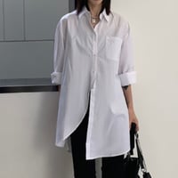 over size asymmetry shirt /2color　NK1339