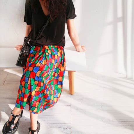 stained a-line skirt　NK1717