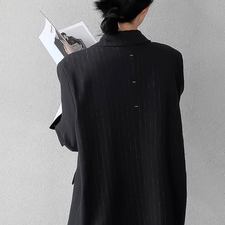 pinstripe oversized cuff jacket　VG2176