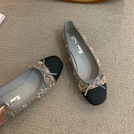tweed ballet shoes /4color　NK1635