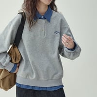 round neck faux two piece sweatshirt　NK1657