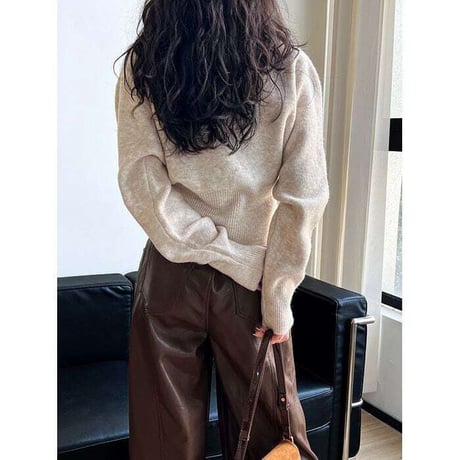 front slit knit pullover /3color　NK1073