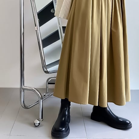high waist flare maxi skirt /3color　NK2318