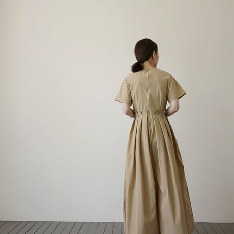 drawstring waist wide jumpsuit /2color　NK1580