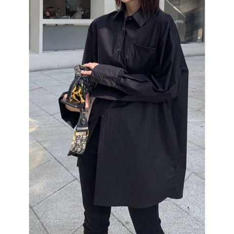 over size asymmetry shirt /2color　NK1339