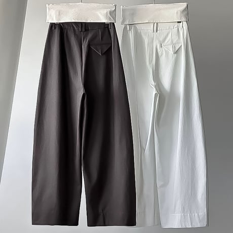 curved wide cocoon pants /2color　NK2194