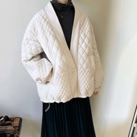 v-neck quilting blouson /2color　NK1714