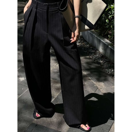 striped tuck pants /2color　NK1161
