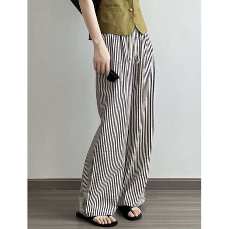 stripe wide leg pants　NK1112