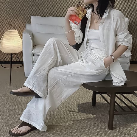 cotton linen wide pants /3color　NK2200