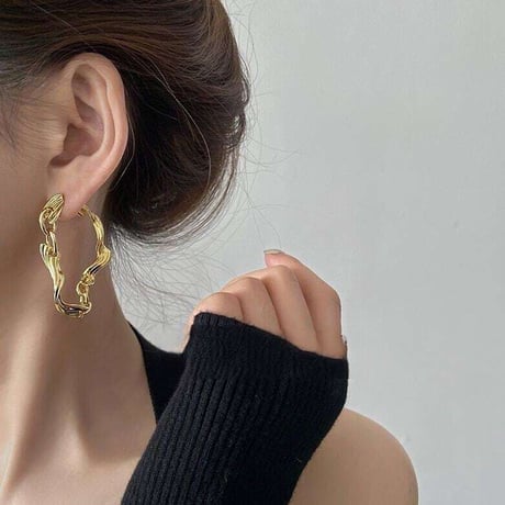 geometric hoop pierce　NK1232