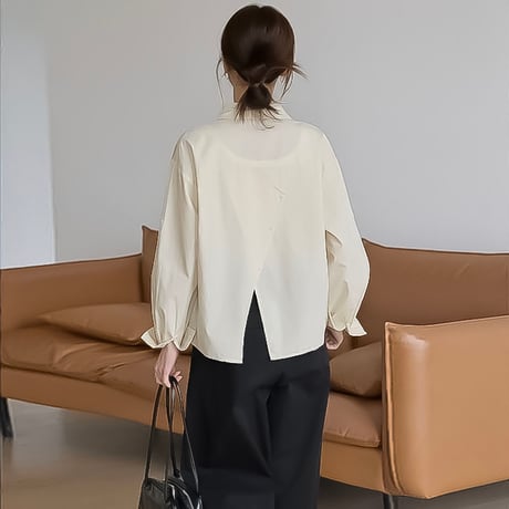 back slit button relax shirt /3color　NK2195