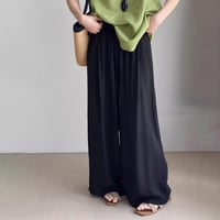 drape flowy easy pants /4color　NK1831