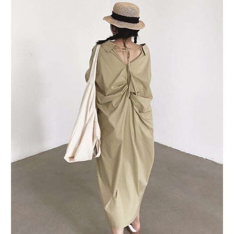 back drape shirt one-piece　NK1105