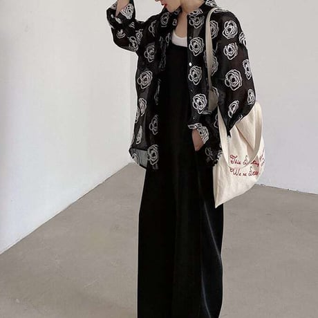 black wide salopette　NK1093