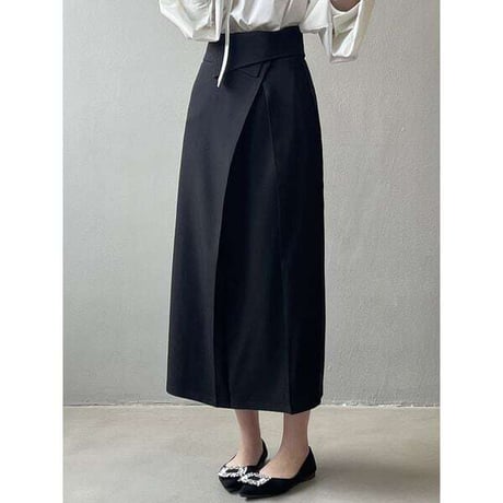 assynmetry tuck skirt /2color　NK1137