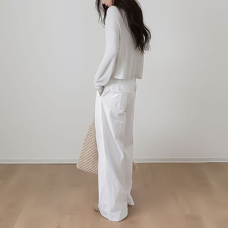 drawstring wide pants /4color　NK2365