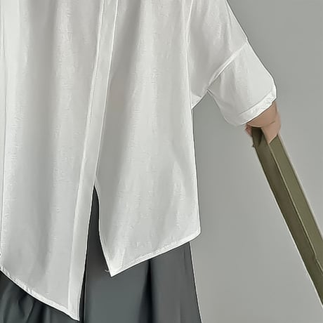 asymmetry slit box t-shirt /2color　NK2295