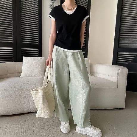 back slit cotton vest /5color　NK2208