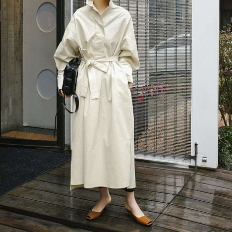 long shirt one piece /2color　NK1103