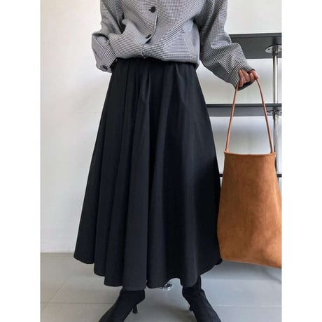 Aline high waist pleats skirt /3color　NK1391