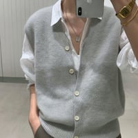 rib knit vest /3color　NK1295