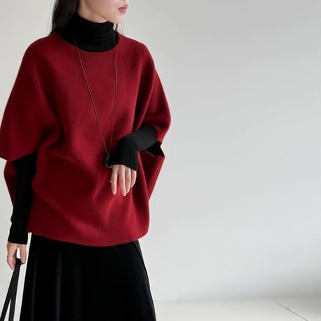 dolman cocoon knit vest /3color　NK2081