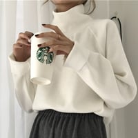 high neck rib knit /2color　NK1309