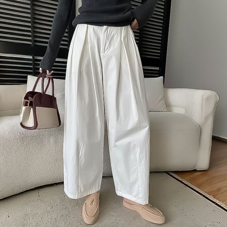 tuck detail relax wide pants /3color　NK2283