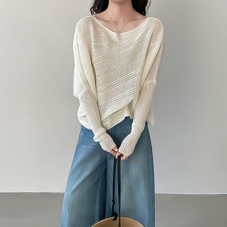 off shoulder dolman knit /7color　NK2316